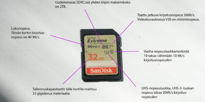 Miten valita oikeanlainen muistikortti kameraan?